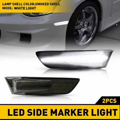 Switchback Smoke LED Side Marker White Lights For 2003-2006 Infiniti G35 Coupe • $21.99