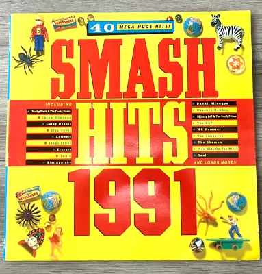 Smash Hits 1991 - Oldskool Hardcore Rave 90s Dance - 2 X 12” Vinyl Lp Record Dj • £18.95