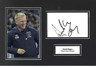 David Moyes Hand Signed 12x8 Photo Display West Ham United Autograph COA • £34.99