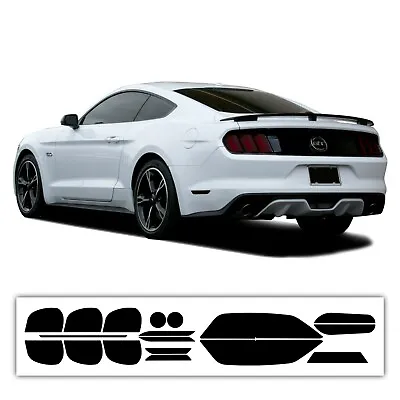 Fits 15-17 Ford Mustang Complete Head Tail Light Smoke Tint Kit Cover Accessory • $40.99