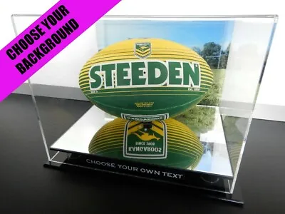 ✺New✺ NRL Football Mirror DISPLAY CASE - Rugby League Sports Memorabilia Lego • $174.99