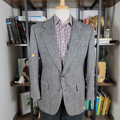 VTG Hart Schaffner Marx Men's Tweed Sport Coat Blazer Two Button Herringbone 42R • $50