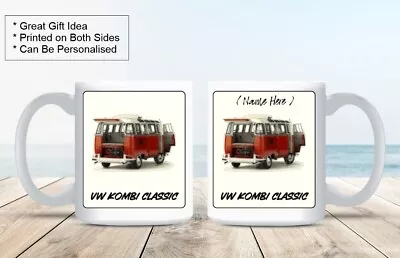 VW Kombi Classic Mug - Water Color Design - Can Be Personalised  • $17.40