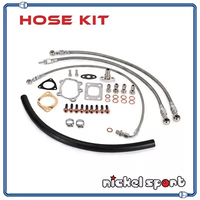 Turbo Oil Water Line Kit SR20 CA18DET S13 S14 S15 Garrett GT28R GT30R Top Mount • $84.29