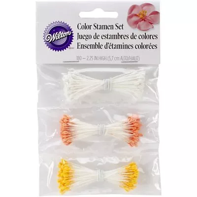 Wilton # 4452 Color Stamen Decoration Gum Paste Fondant Royal Icing Flowers Set • £4.89