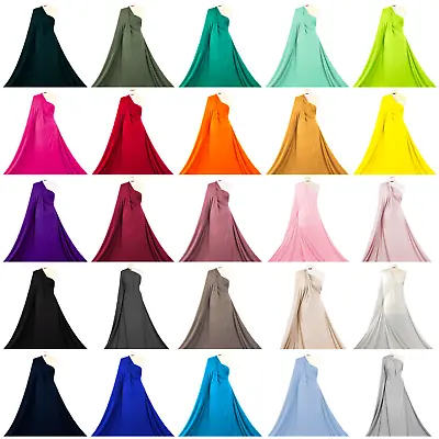 £1.25 • Buy Viscose Jersey Fabric 4 Way Stretch Rayon Elastane Blend Dressmaking Material