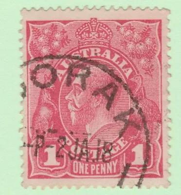 1129 - AUSTRALIA 1d Red KGV SG 21 Postmark TOORAK (Vic) • $1