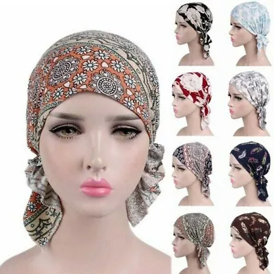 Women Muslim Hijab Cancer Chemo Hat Turban Cap Cover Hair Loss Head Scarf Wrap • $6.25