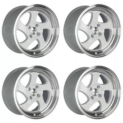 17x9 Whistler KR1 5x100 25 White Machined Lip Wheels Rims Set(4) 73.1 • $685.71