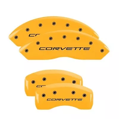 MGP Caliper Covers Set Of 4 Yellow Finish Black Corvette (C5) • $289