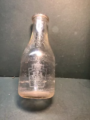 Very Rare Sunny Slope ETCHED Milk Bottle State Farm Products Show Spring CityPa • $9.99