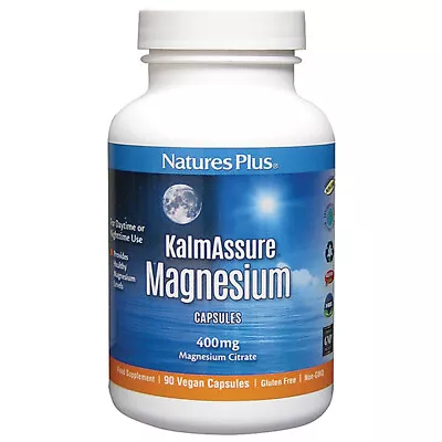 Natures Plus KalmAssure Magnesium Citrate 400mg (90 Vegan Capsules)  • £15.99