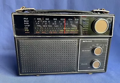 Vintage Midland Multi-Band AM /FM Radio Model 10-544B Black Made In Hong Kong • $10