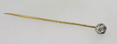 CA 1900 Gold Approx. .25ct Mine Cut Diamond Stick Pin • $295