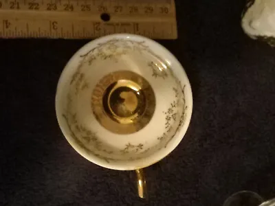 Vintage Antique Porcelain Miniature Tea Cup Art Nouveau Japan Demitasse Gold • $23