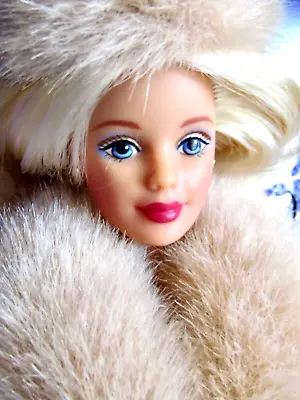 Barbie -  Winter Evening  Special Edition W/Embossed Dress & Fur - Blonde NIB • $19.50