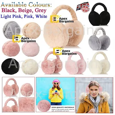 £5.75 • Buy Ladies Girls Winter Super Soft Ear Muffs Warmer Womens Earflaps Cosy Cold Fluffy