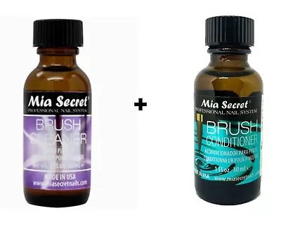 Mia Secret Professional Nail System Brush Cleaner 1oz & Brush Conditioner 1oz • $14.99