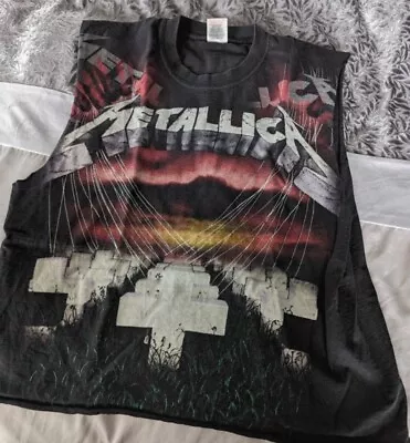 Metallica Vest Master Of Puppets Rock Metal Band Merch T Shirt Tee Tank Size L • £14.75