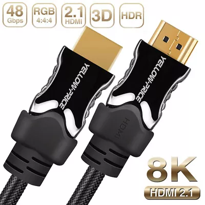 HDMI 2.1 Cable High Speed 48Gbps 8K@60Hz (7680x4320) 4:4:4 HDR HDCP 2.2 EARC PS5 • $10.44