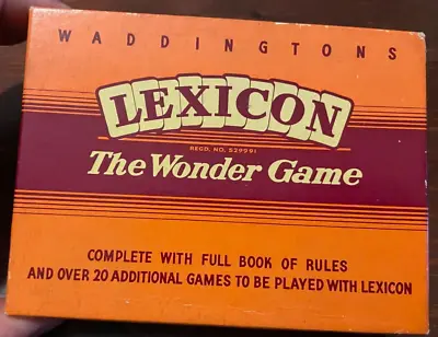 Waddingtons LEXICON Card Game Complete  Rules & 20 Additional Games Booklet 30s • £7.99