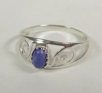 Celtic Scroll Ring .925 Sterling Silver US Made Jewelry Irish Plum Charoite  • $15.50