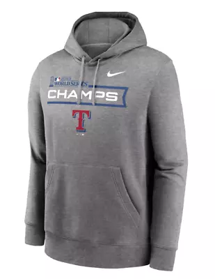 Texas Rangers Nike 2023 World Series Champions Club Fleece Hoodie Small - NWT • $69.99