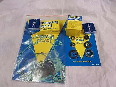 Kawasaki Kx 80 91-97 Engine Rebuild Kit Conrod Piston Mains Gasket  Seal Kx80 • £108