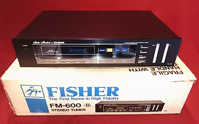 Vintage Fisher FM-600 Stereo Tuner W/Box NICE Please Read • $107.91