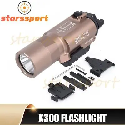 TAN Hunting 650LM Bright LED Flashlight Tactical X300U Torch 20mm Picatinny Rail • $27.59