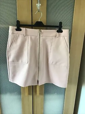 Ladies Pink Zip Front Skirt By Intuition Uk Size 12 • £5