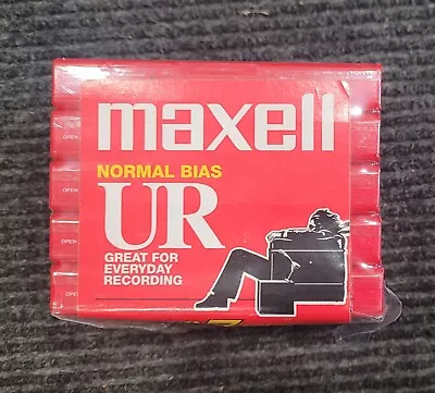 Maxell UR90 Audio Cassette Tape 5 Pack 90 Minutes Normal Bias NEW Blank • $10.95