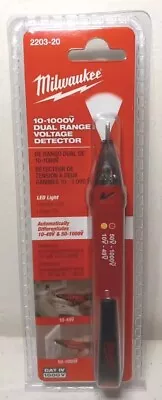 🔥 *BRAND NEW* - Milwaukee 2203-20 10-1000V Dual Range Voltage Detector - Red  • $22.49