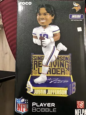 Justin Jefferson Minnesota Vikings Season Receiving Yards Foco Bobblehead Bobble • $135