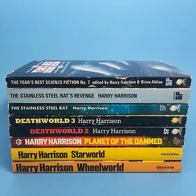£24.95 • Buy Harry Harrison 8 Book Paperback Set Wheelworld Deathworld Stainless Steel Rat