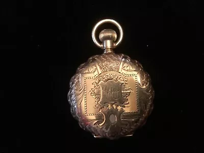 Antique Elgin 14K Gold Fancy Case Ladies Pocket Watch • $1000