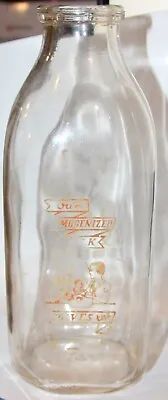 Vintage Milk Bottle 1 QUART LOTZ BENCHESTER FARMS Clifton New Jersey • $9.99