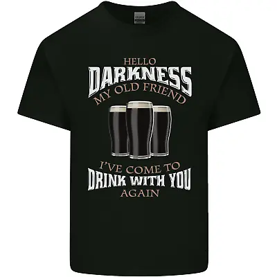 £10.75 • Buy Hello Darkness My Old Friend Funny Guinness Mens Cotton T-Shirt Tee Top