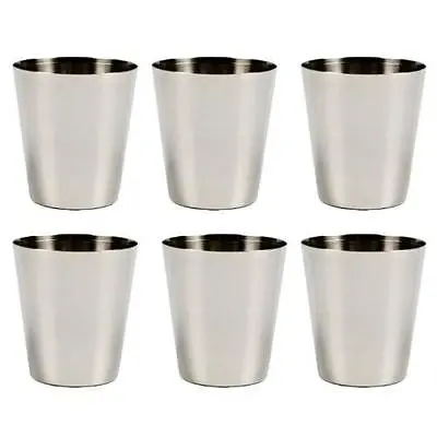 6 Pack Stainless Steel Shot Glass Glasses 1 Fl Oz 30ml Set Of 6 New • $8.94