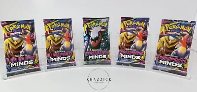 Pokemon Unified Minds New Factory Sealed Booster Pack X1 (Sun And Moon 2019) • $22.07