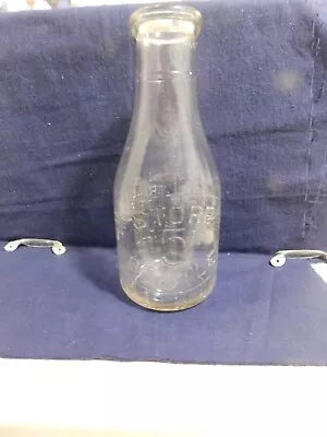 Vtg Antique Quart Glass Milk Bottle -UNIVERSAL STORE 5 CENT BOTTLE • $9