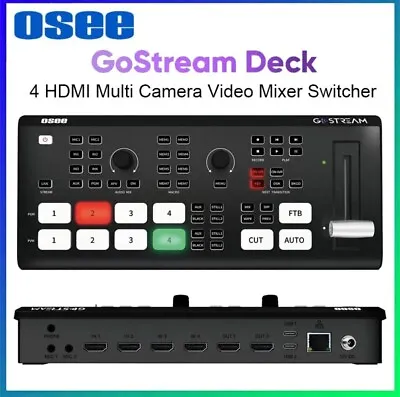 OSEE GoStream Deck HDMI Pro Live Streaming Multi Camera Video Mixer Switcher NEW • $319.98