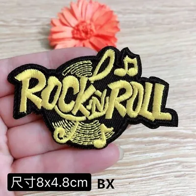 £2.15 • Buy Rock & Roll Iron On Patch- Music 50's 60's Retro Embroidered Badge Patches HD412