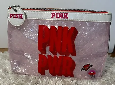 Victoria's Secret PINK Makeup Cosmetic Bag Clear PNK PWR • $8.95