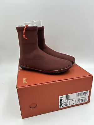 Camper Women's Right Nina Mid Calf Boot Burgundy Size 5 New With Box • $48.74