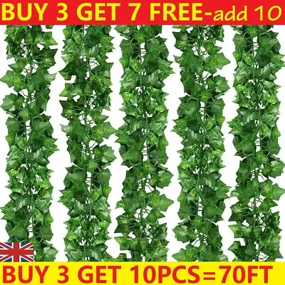 Artificial Hanging Ivy Plant Fake Vine Leaf Greenery Garland Wedding Party Decor • £3.89