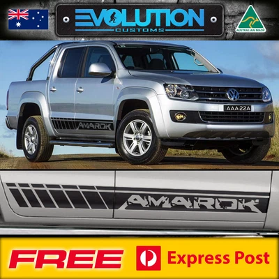 $62.10 • Buy VW Volkswagen Amarok Side Stripes Sticker Decal Kit FOR Dual Cab 2011 - 2020