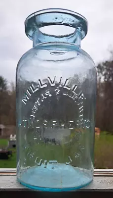 Antique C1870s Millville Atmospheric Fruit Jar Whitall's Patent June 18th 1861 • $25