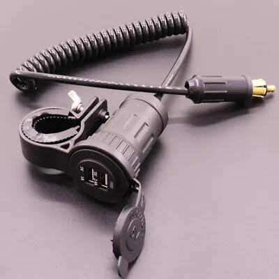 $36.35 • Buy For BMW Motorcycle Handlebar Dual USB Adapter Phone Charger Blue Indicator Light