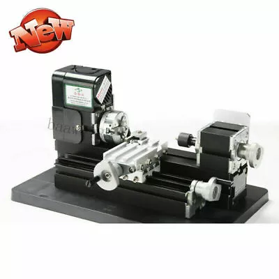 24W Mini Wood Metal Lathe Soft Metalworking Woodworking DIY Model Making Machine • £167.99